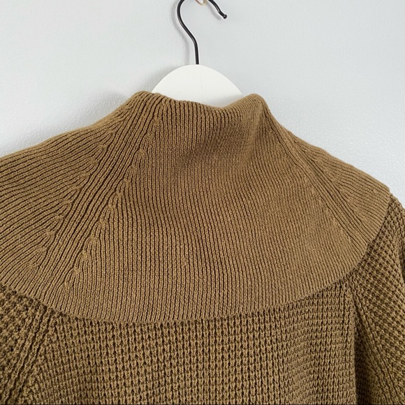 MICHAEL Michael Kors Waffle Knit Olive Brown Cowl Neck Women’s Sweater Large XL - Picture 13 of 14